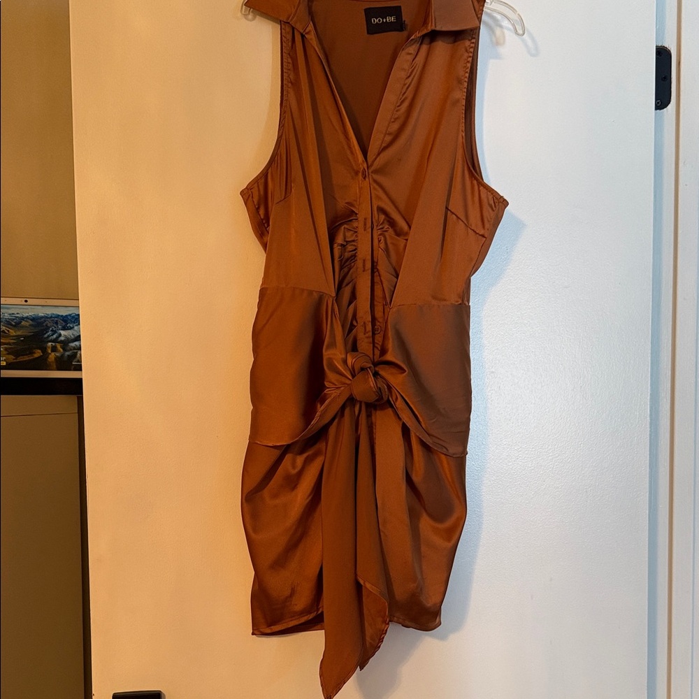 Chic Asymmetrical Brown Dress by Do+Be